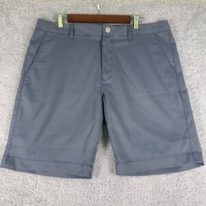 Bonobos Golf Shorts Men 36 Houndstooth Grey/Blue Performance Chino Quick Dry 10"